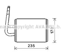 Теплообменник отопление салона AVA QUALITY COOLING MZA6268