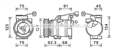 Компрессор кондиционера AVA QUALITY COOLING MZAK219