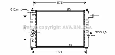 Радиатор системы охлаждения AVA QUALITY COOLING OL2055