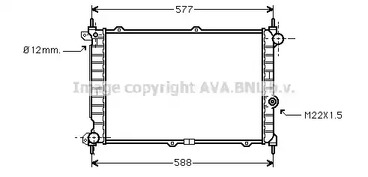 Радиатор охлаждения двигателя AVA QUALITY COOLING OL2207