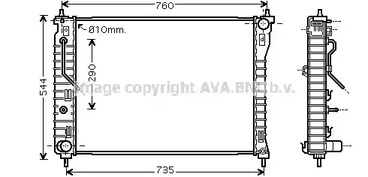 OL2434 AVA QUALITY COOLING Радиатор системы охлаждения