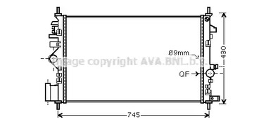 Радиатор охлаждения двигателя AVA QUALITY COOLING OL2468