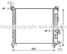 Радиатор охлаждение двигателя AVA QUALITY COOLING OL2561