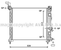Радиатор системы охлаждения AVA QUALITY COOLING OL2567