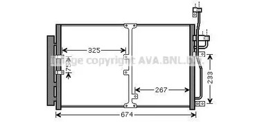 Радиатор кондиционера AVA QUALITY COOLING OL5425D