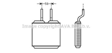 OL6197 AVA QUALITY COOLING Теплообменник, отопление салона