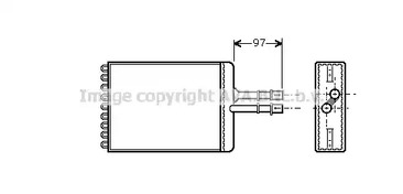 OL6216 AVA QUALITY COOLING Радиатор печки