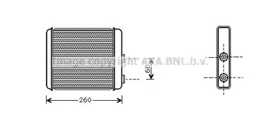 OL6259 AVA QUALITY COOLING Радиатор отопителя кабины