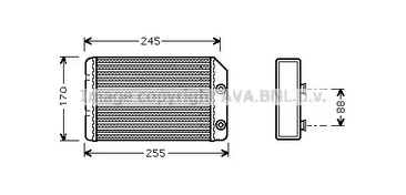 Радиатор печки AVA QUALITY COOLING OL6315