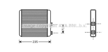 OL6321 AVA QUALITY COOLING Радиатор печки