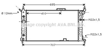 Радиатор охлаждения двигателя AVA QUALITY COOLING OLA2169