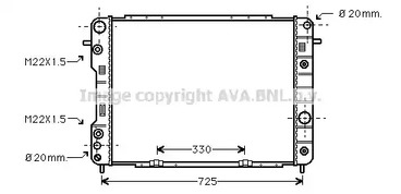 Радиатор охлаждения двигателя AVA QUALITY COOLING OLA2199