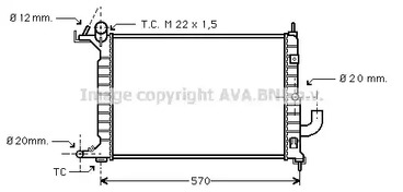 радиатор системы охлаждения AVA QUALITY COOLING OLA2221