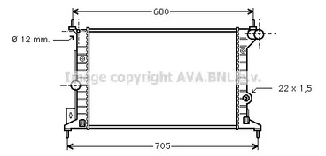 Радиатор системы охлаждения AVA QUALITY COOLING OLA2242