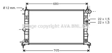 OLA2244 AVA QUALITY COOLING радиатор системы охлаждения