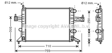 OLA2303 AVA QUALITY COOLING Радиатор системы охлаждения