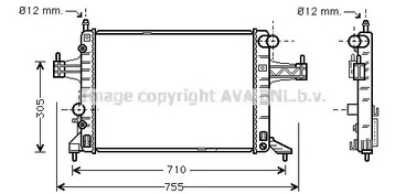 Радиатор охлаждения двигателя AVA QUALITY COOLING OLA2304
