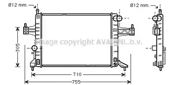 Радиатор охлаждения двигателя AVA QUALITY COOLING OLA2306