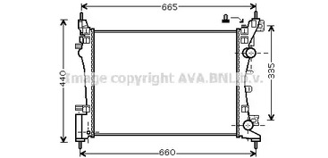Радиатор охлаждения двигателя AVA QUALITY COOLING OLA2408