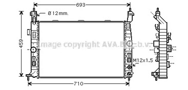 OLA2431 AVA QUALITY COOLING Радиатор системы охлаждения