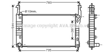 Радиатор системы охлаждения двигателя AVA QUALITY COOLING OLA2432