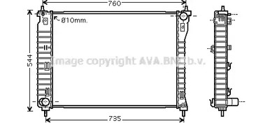 Радиатор охлаждения двигателя AVA QUALITY COOLING OLA2435