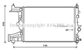 Радиатор охлаждения двигателя AVA QUALITY COOLING OLA2485