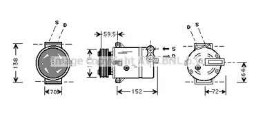 Компрессор кондиционера AVA QUALITY COOLING OLAK279