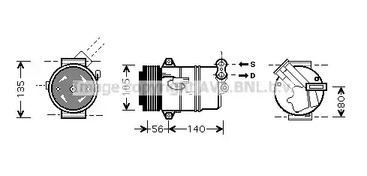 Компрессор кондиционера AVA QUALITY COOLING OLAK428