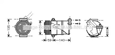 Компрессор кондиционера AVA QUALITY COOLING OLAK437