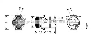 Компрессор кондиционера AVA QUALITY COOLING OLAK438