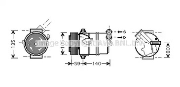 Компрессор кондиционера AVA QUALITY COOLING OLAK446