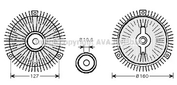 Вискомуфта вентилятора AVA QUALITY COOLING OLC552