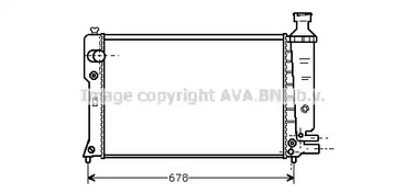 Радиатор системы охлаждения AVA QUALITY COOLING PE2097