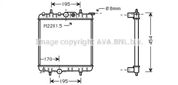 Радиатор охлаждения двигателя AVA QUALITY COOLING PE2188