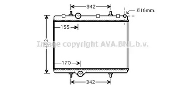 Радиатор, охлаждение двигателя AVA QUALITY COOLING PE2281