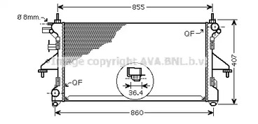 радиатор охлаждения AVA QUALITY COOLING PE2305