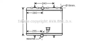 Радиатор системы охлаждения двигателя AVA QUALITY COOLING PE2314