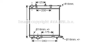 Радиатор системы охлаждения AVA QUALITY COOLING PE2368