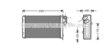 PE6100 AVA QUALITY COOLING Радиатор отопителя