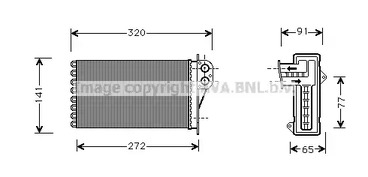 PE6199 AVA QUALITY COOLING Радиатор отопителя