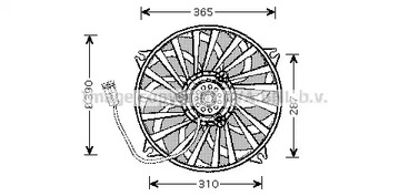 вентилятор охлаждения AVA QUALITY COOLING PE7529