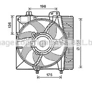 Вентилятор системы охлаждения AVA QUALITY COOLING PE7550