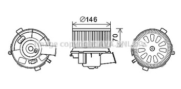 PE8378 AVA QUALITY COOLING Вентилятор салона