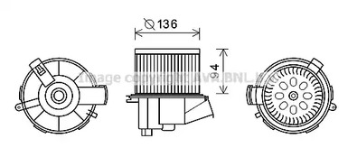 PE8387 AVA QUALITY COOLING Двигатель вентилятора