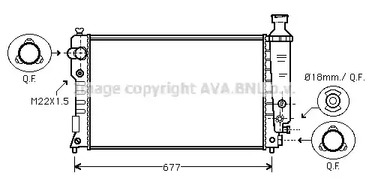 Радиатор охлаждения двигателя AVA QUALITY COOLING PEA2125