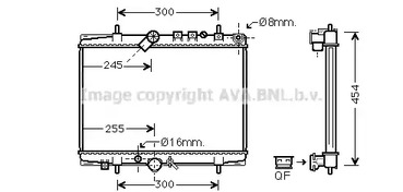 PEA2217 AVA QUALITY COOLING радиатор системы охлаждения АКПП