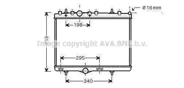 PEA2255 AVA QUALITY COOLING Радиатор, охлаждение двигателя