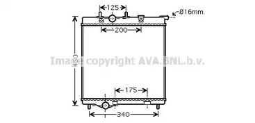 Радиатор системы охлаждения двигателя AVA QUALITY COOLING PEA2298