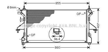 PEA2304 AVA QUALITY COOLING радиатор системы охлаждения МКПП